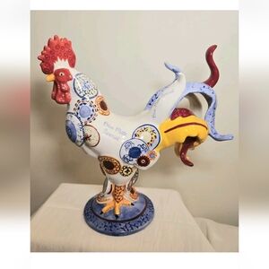Rare Westland Poultry In Motion " Sharon Neuhaus " Statue Blue Plate Spacial